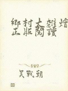 乡村大杂烩小说正版阅读封面