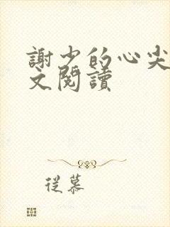 谢少的心尖宠全文阅读封面