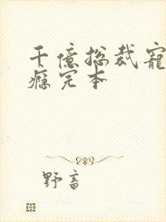 千亿总裁宠妻上瘾完本