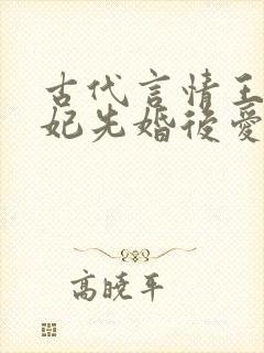 古代言情王爷王妃先婚后爱的小说封面