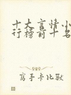 十大言情小说排行榜前十名封面