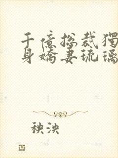 千亿总裁独宠替身娇妻琉璃雪雪