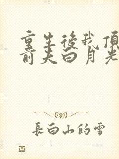 重生后我顶替了前夫白月光无弹窗阅读