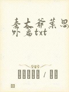 秦大爷叶思佳番外篇txt封面