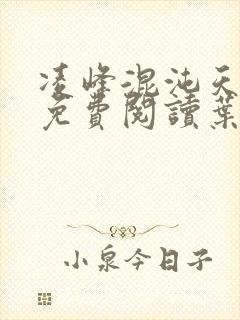 凌峰混沌天帝诀免费阅读叶封面