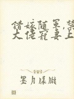 错嫁随军,禁欲大佬宠妻上瘾