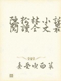 陈松林小说免费阅读全文最新章节