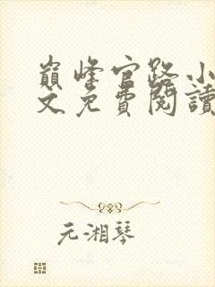 巅峰官路小说全文免费阅读