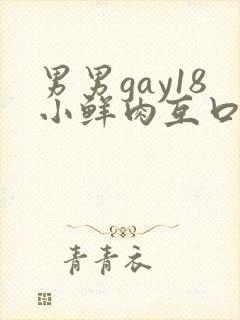 男男gay18小鲜肉互口