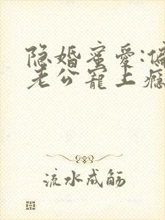 隐婚蜜爱:偏执老公宠上瘾小说无弹窗封面