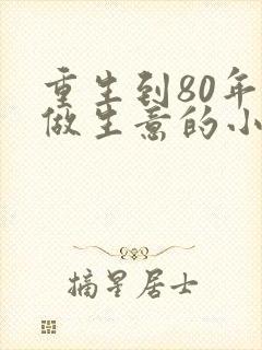 重生到80年代做生意的小说