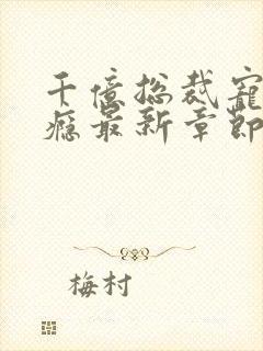 千亿总裁宠妻成瘾最新章节txt