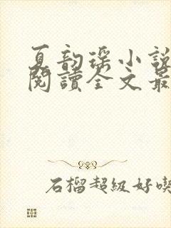 夏韵瑶小说免费阅读全文最新章节