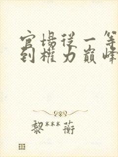 官场从一等功臣到权力巅峰