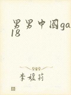 男男中国gay18封面
