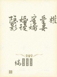 隐婚蜜爱权少的影后娇妻