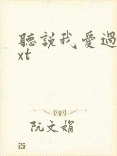 听说我爱过你txt封面