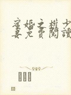 蜜婚之权少的爱妻免费阅读全文