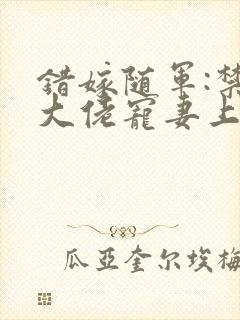 错嫁随军:禁欲大佬宠妻上瘾小说