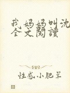 我妈妈叫沈绣琴全文阅读