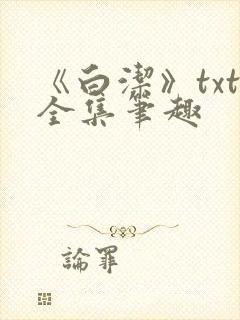 《白洁》txt全集笔趣