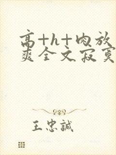 高+h+肉放荡爽全文寂寞少妇