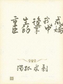 重生后我成了权臣的掌中娇动漫