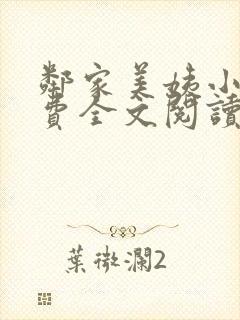 邻家美姨小说免费全文阅读封面