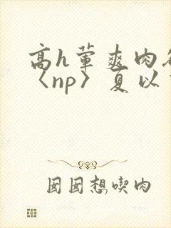 高h荤爽肉欲文〈np〉夏以昼