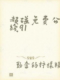 超碰免费公开在线91封面