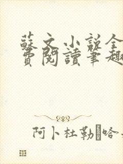 苏文小说全文免费阅读笔趣阁