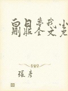 白日梦我小说未删版全文免费阅读