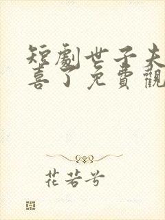 短剧世子夫人有喜了免费观看全集