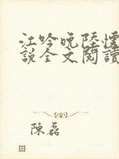 江吟晚陆怀瑾小说全文阅读笔趣阁