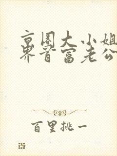 京圈大小姐的世界首富老公短剧免费观看