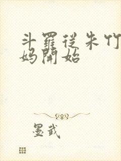 斗罗从朱竹清妈妈开始封面