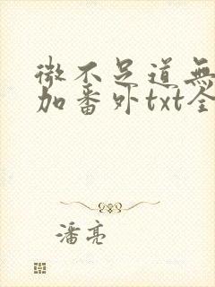 微不足道无删减加番外txt全文免费阅