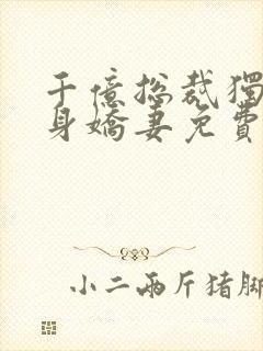 千亿总裁独宠替身娇妻免费小说