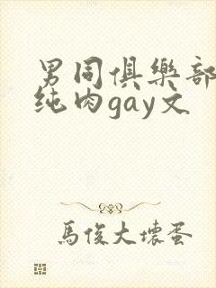 男同俱乐部高h纯肉gay文