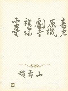 电视剧原来我很爱你手机免费观看封面