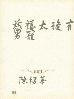 慈禧太后有多少男宠