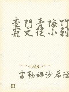 豪门青梅竹马甜宠文从小到大