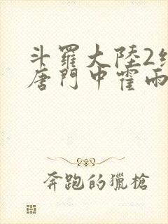 斗罗大陆2绝世唐门中霍雨浩
