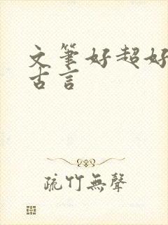 文笔好超好看的古言封面
