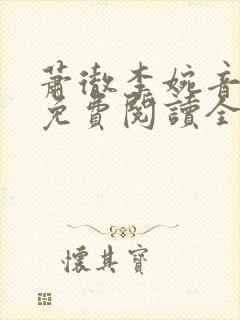 萧彻李婉音小说免费阅读全文封面