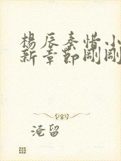 杨辰秦惜小说最新章节刚刚更新