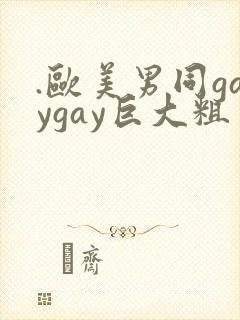 .欧美男同gaygay巨大粗封面