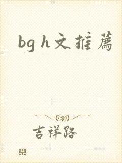 bg h文推荐封面