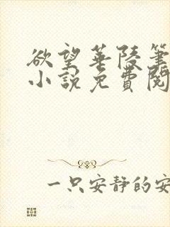 欲望华陵笔趣阁小说免费阅读