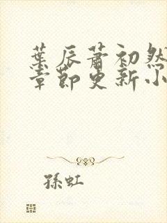 叶辰萧初然最新章节更新小说